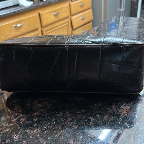 Dooney and Bourke Vintage Harrison Croc Embossed Leather Hobo Bag - Picture 5 of 9